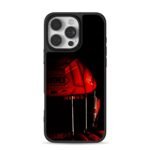 Red SHOEI racing helmet with wings iPhone 16 Pro Max Black Case