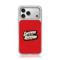 Red Success is the best revenge iPhone 17 Pro Max Electroplated Silver Case1