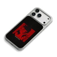 Red Tomie horror art Tomies here iPhone 17 Pro Max Electroplated Silver Case2