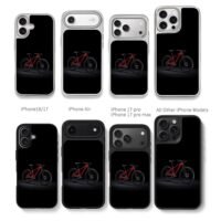 Red Trek mountain bike on black background Chris Brown Phone Case Black Electroplated Silver For Iphone 11 To 17