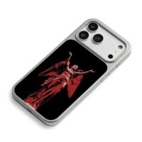Red winged angel raised arms black Phone Case for iPhone 11-17 & Samsung Galaxy S24-S26 - Image 5