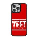 Red YEET tribal palm tree design iPhone 16 Pro Max Black Case