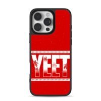 Red YEET tribal palm tree design iPhone 16 Pro Max Black Case