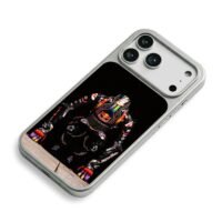 RedBull Aprilia MotoGP racer crouch iPhone 17 Pro Max Electroplated Silver Case2