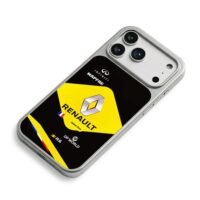 Renault F1 Esteban Ocon race livery iPhone 17 Pro Max Electroplated Silver Case2