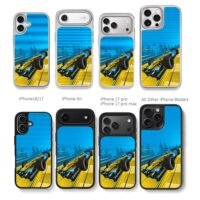 Renault F1 racing car speeding on race track Chris Brown Phone Case Black Electroplated Silver For Iphone 11 To 17