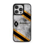 Renault F1 Team logo stripe art iPhone 16 Pro Max Black Case