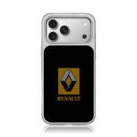 Renault logo and RENAULT text iPhone 17 Pro Max Electroplated Silver Case1