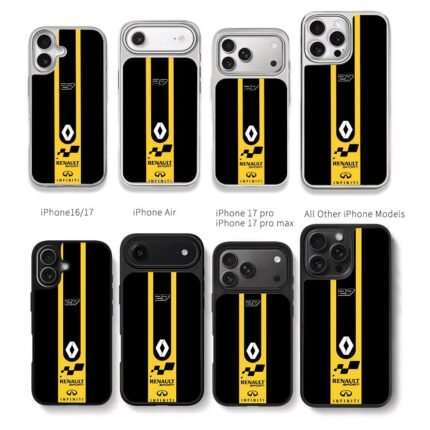 Renault Sport Infiniti F1 27 Chris Brown Phone Case Black Electroplated Silver For Iphone 11 To 17