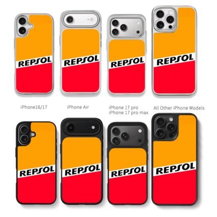 Repsol orange red racing print Chris Brown Phone Case Black Electroplated Silver For Iphone 11 To 17