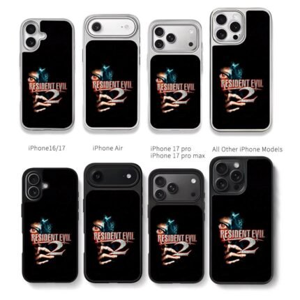 Resident Evil 2 zombie eye hand art Chris Brown Phone Case Black Electroplated Silver For Iphone 11 To 17