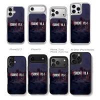 Resident Evil 4 spooky village logo Chris Brown Phone Case Black Electroplated Silver For Iphone 11 To 17