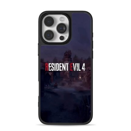 Resident Evil 4 spooky village logo iPhone 16 Pro Max Black Case