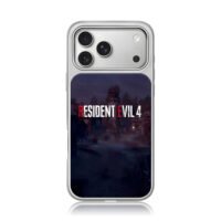 Resident Evil 4 spooky village logo iPhone 17 Pro Max Electroplated Silver Case1