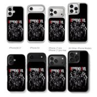 Resident Evil all characters poster Chris Brown Phone Case Black Electroplated Silver For Iphone 11 To 17