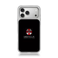 Resident Evil Umbrella Corp logo iPhone 17 Pro Max Electroplated Silver Case1