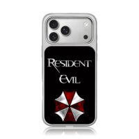 Resident Evil Umbrella Corp logo iPhone 17 Pro Max Electroplated Silver Case1