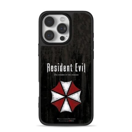 Resident Evil Umbrella grunge logo iPhone 16 Pro Max Black Case