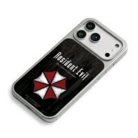 Resident Evil Umbrella grunge logo iPhone 17 Pro Max Electroplated Silver Case2