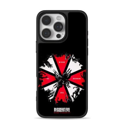 Resident Evil zombie Umbrella logo iPhone 16 Pro Max Black Case