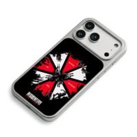 Resident Evil zombie Umbrella logo iPhone 17 Pro Max Electroplated Silver Case2