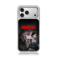 Resident Evil3 Jill Carlos Umbrella iPhone 17 Pro Max Electroplated Silver Case1