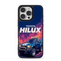 Retro blue Toyota Hilux pickup iPhone 16 Pro Max Black Case