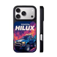 Retro blue Toyota Hilux pickup iPhone 17 Pro Max Black Case