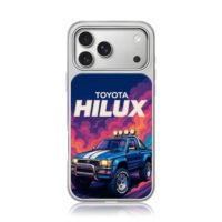 Retro blue Toyota Hilux pickup iPhone 17 Pro Max Electroplated Silver Case1