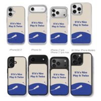 Retro blue vinyl play it twice Chris Brown Phone Case Black Electroplated Silver For Iphone 11 To 17