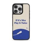 Retro blue vinyl play it twice iPhone 16 Pro Max Black Case