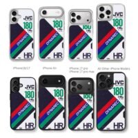 Retro JVC E180 VHS cassette graphic Chris Brown Phone Case Black Electroplated Silver For Iphone 11 To 17