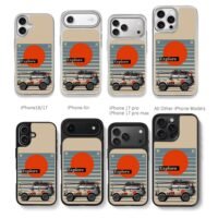 Retro Lada Niva explore sunset art Chris Brown Phone Case Black Electroplated Silver For Iphone 11 To 17