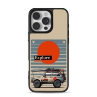 Retro Lada Niva explore sunset art Phone Case for iPhone 11-17 & Samsung Galaxy S24-S26