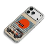 Retro Lada Niva explore sunset art iPhone 17 Pro Max Electroplated Silver Case2