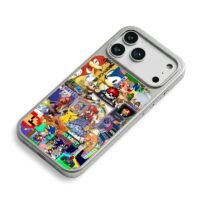 Retro Nintendo Mario Sonic art iPhone 17 Pro Max Electroplated Silver Case2