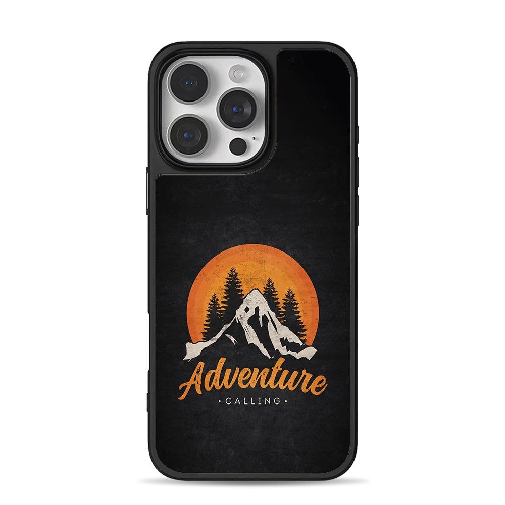 Retro pine adventure calling sunset iPhone 16 Pro Max Black Case Retro pine adventure calling sunset iPhone 16 Pro Max Black Case