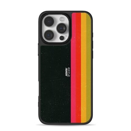 Retro rainbow Ronin starry black iPhone 16 Pro Max Black Case