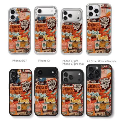 Retro Skittles Vans Coke SpongeBob Chris Brown Phone Case Black Electroplated Silver For Iphone 11 To 17