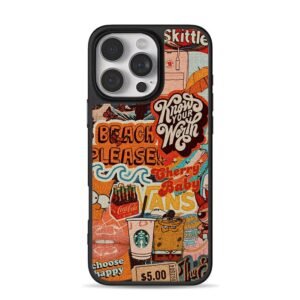 Retro Skittles Vans Coke SpongeBob iPhone 16 Pro Max Black Case
