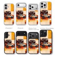 Retro Toyota Land Cruiser offroad Chris Brown Phone Case Black Electroplated Silver For Iphone 11 To 17