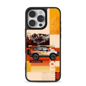 Retro Toyota Land Cruiser offroad iPhone 16 Pro Max Black Case