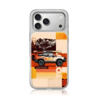 Retro Toyota Land Cruiser offroad iPhone 17 Pro Max Electroplated Silver Case1