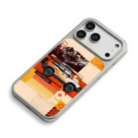 Retro Toyota Land Cruiser offroad iPhone 17 Pro Max Electroplated Silver Case2