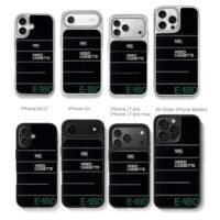 Retro VHS E180 video cassette art Chris Brown Phone Case Black Electroplated Silver For Iphone 11 To 17