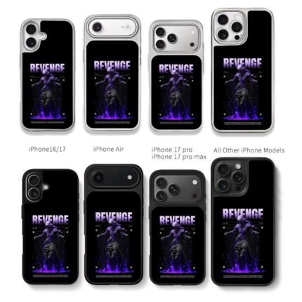 Revenge purple dark hooded lady art Chris Brown Phone Case Black Electroplated Silver For Iphone 11 To 17