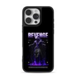 Revenge purple dark hooded lady art iPhone 16 Pro Max Black Case