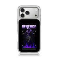 Revenge purple dark hooded lady art iPhone 17 Pro Max Electroplated Silver Case1