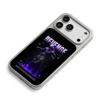 Revenge purple dark hooded lady art iPhone 17 Pro Max Electroplated Silver Case2