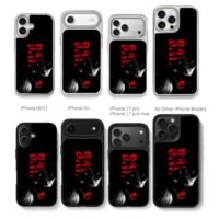 Reversed red BAT text Batman black Chris Brown Phone Case Black Electroplated Silver For Iphone 11 To 17
